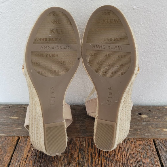 Anne Klein 'Abbey' iFlex Mermaid Flip Sequin Espadrille Platform Wedge Slingback - Picture 9 of 10